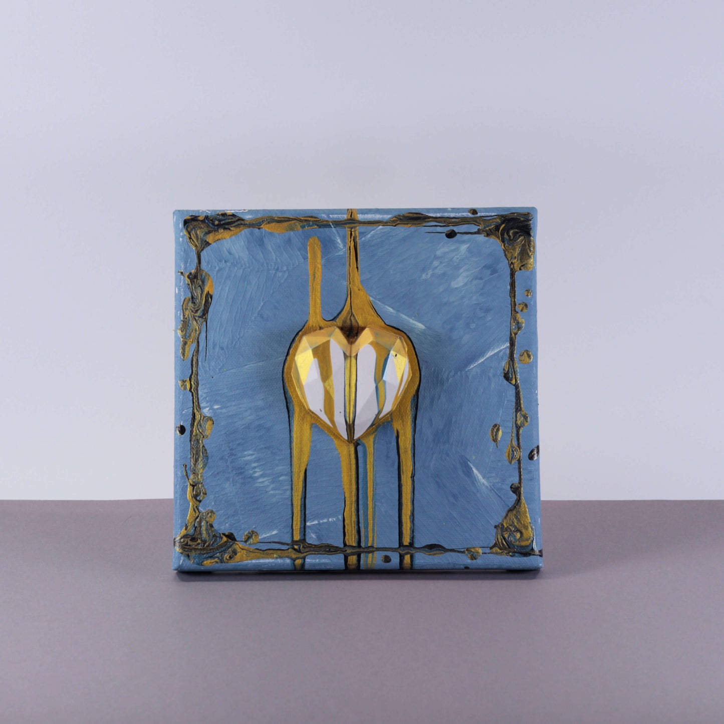 3D Art - liquid heart blue