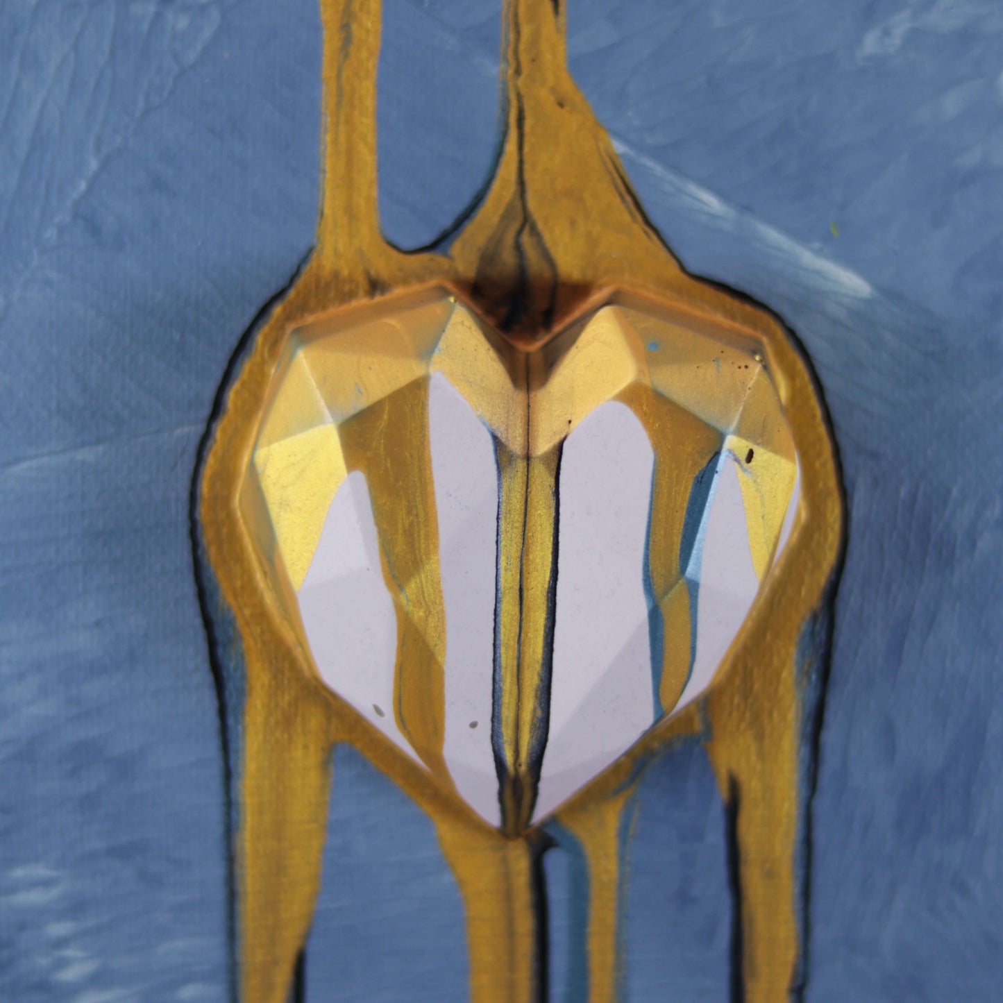 3D Art - liquid heart blue
