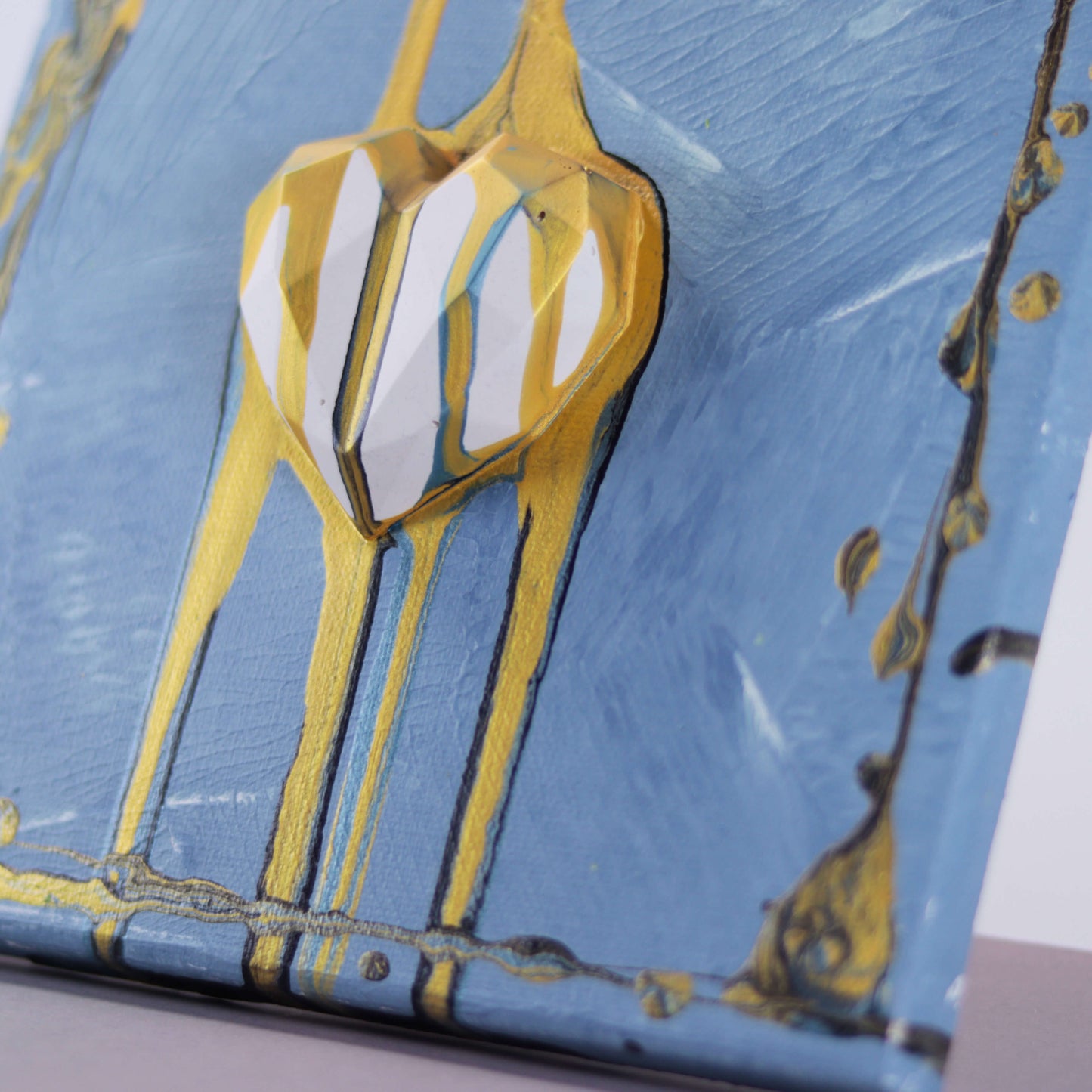 3D Art - liquid heart blue