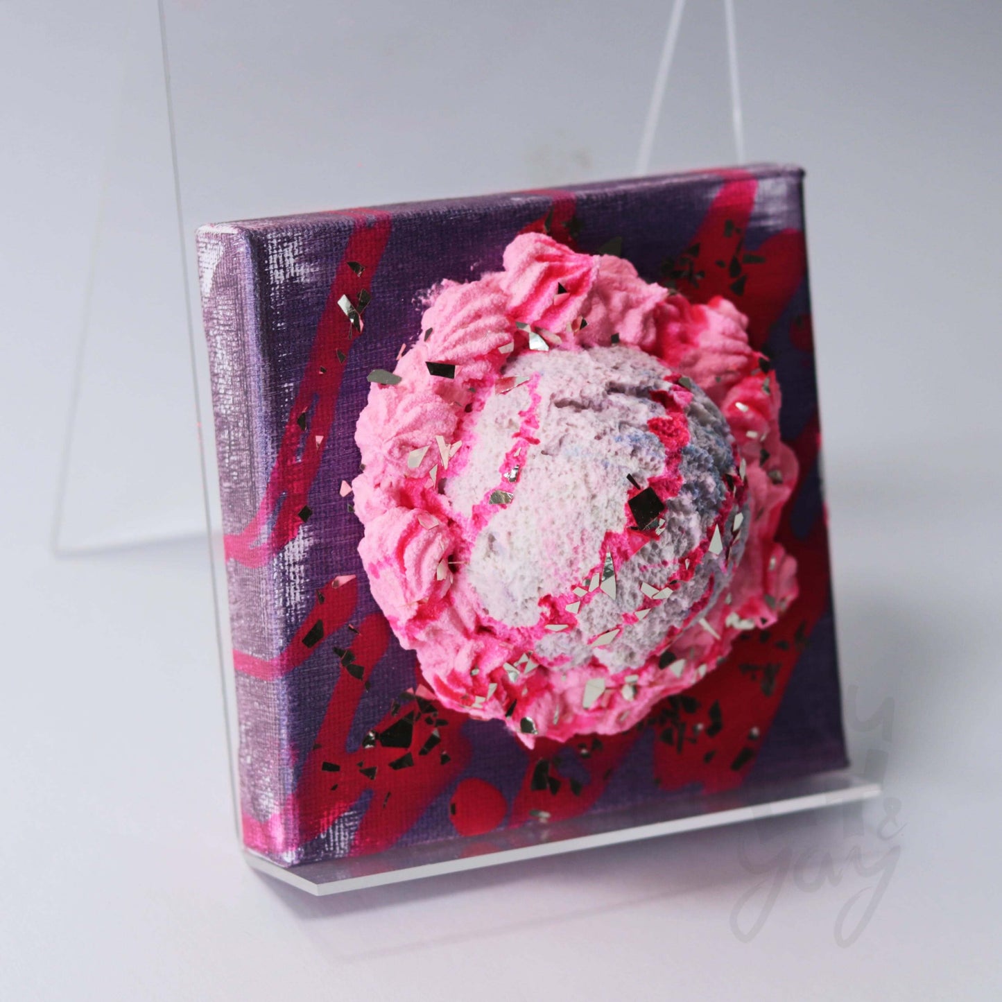 1 Kugel Eis Lavendel Himbeere 10×10×5