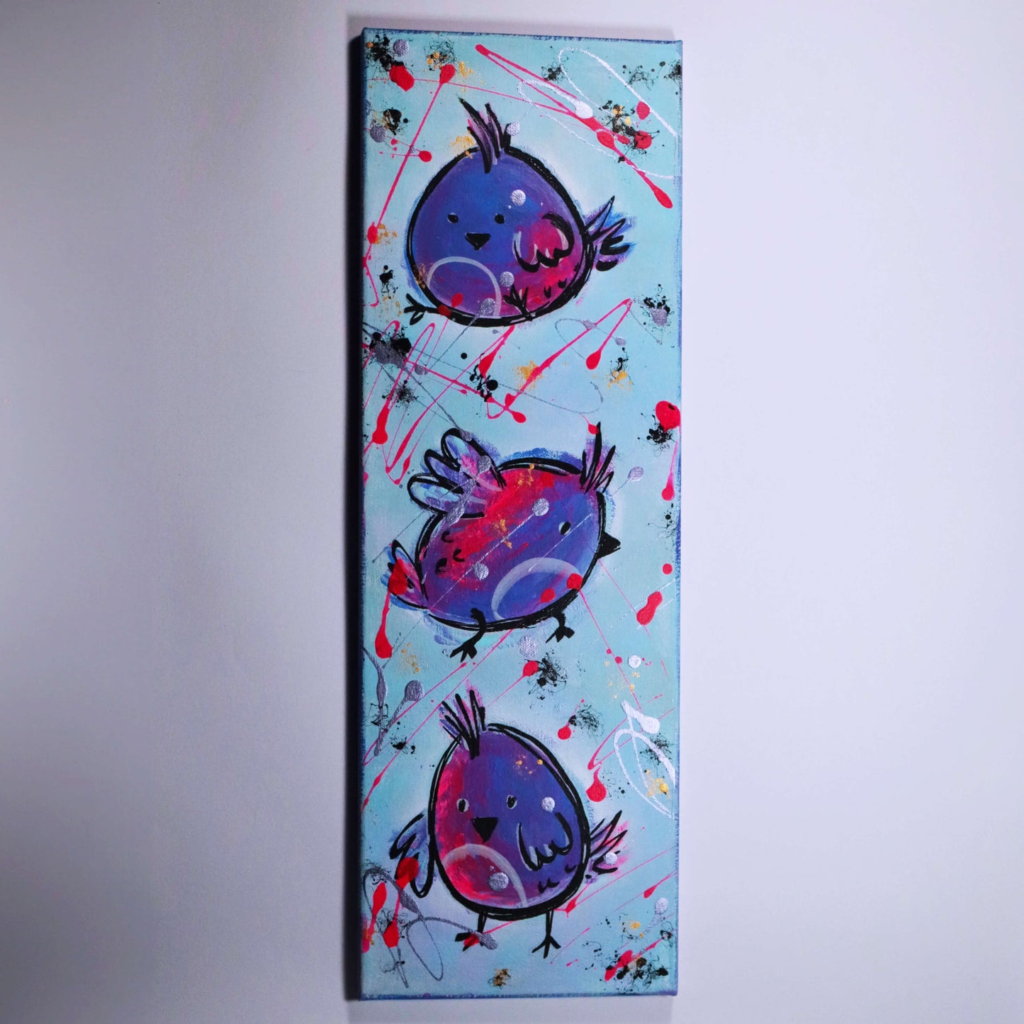 60×20 cm - 3 Vögel