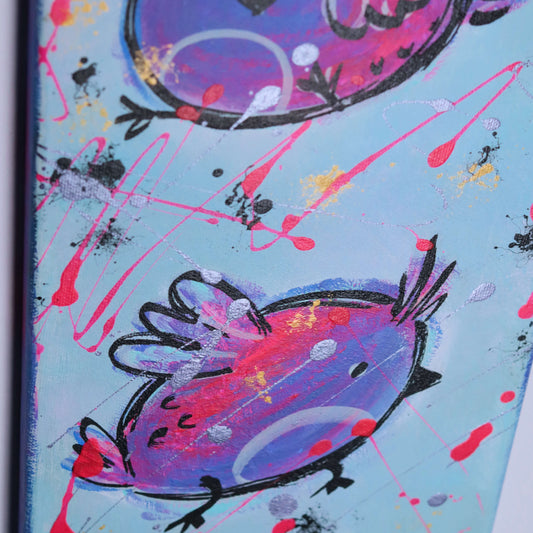 60×20 cm - 3 Vögel