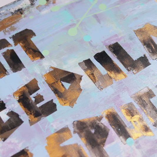 40×40 cm - Geduld & Spucke