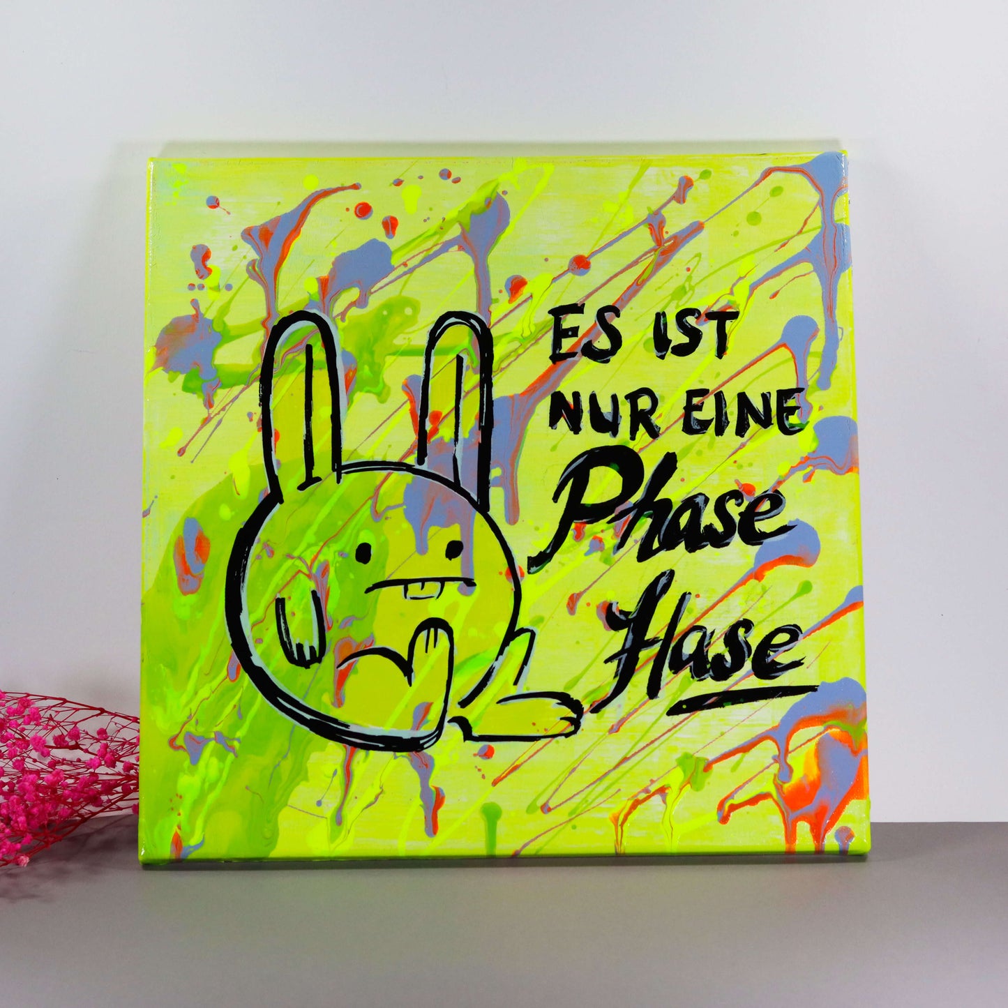 40×40 cm - Es ist nur eine Phase Hase