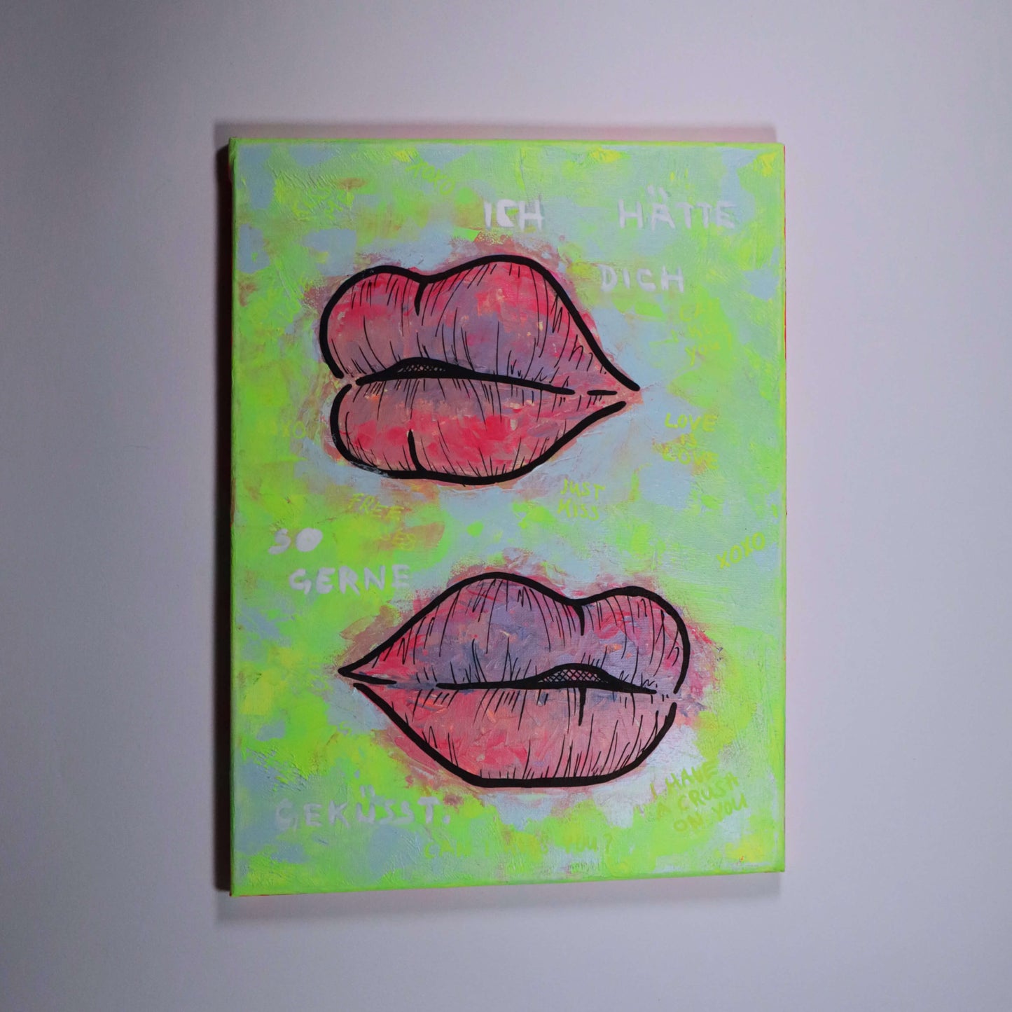 40×30 cm - Ich hätte dich so gerne geküsst