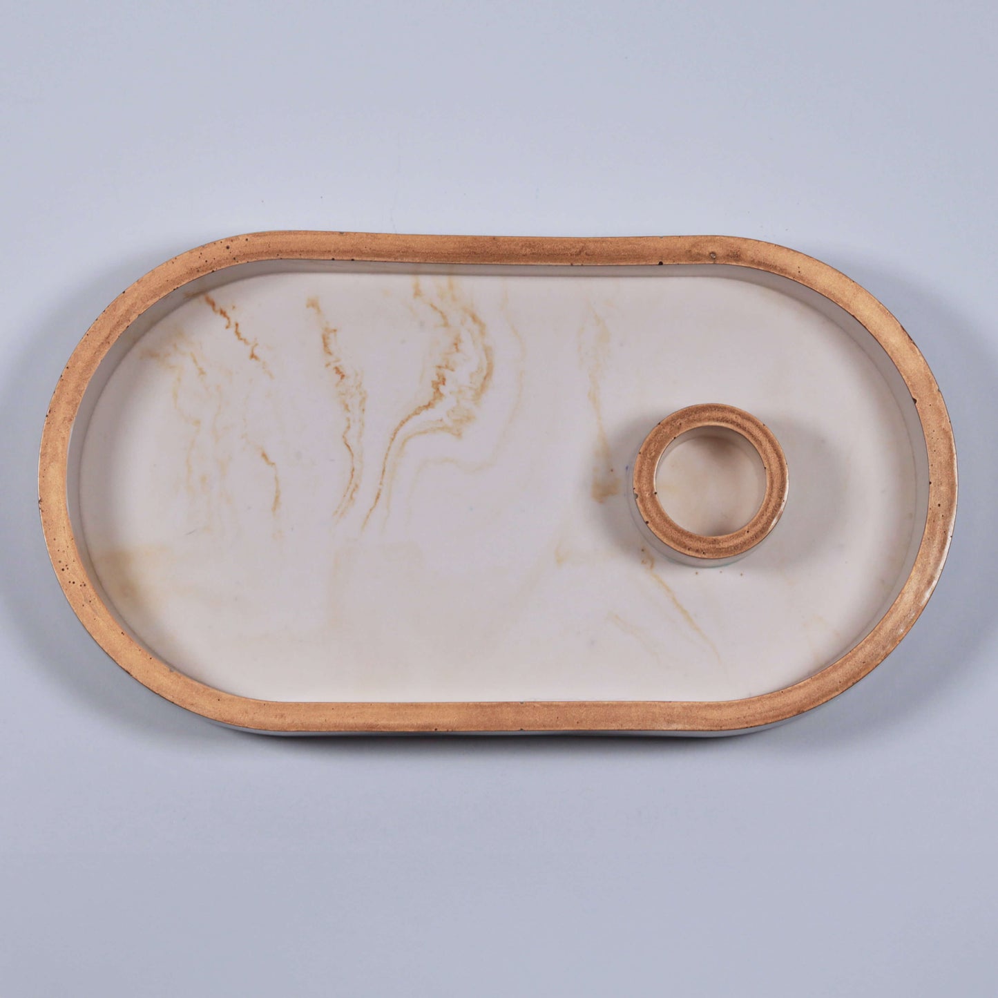 Tablett Oval für Stabkerze