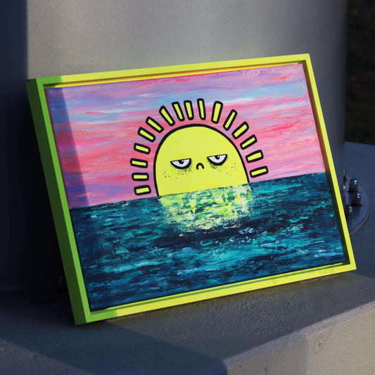 62×42 cm gerahmt - Sonne müde