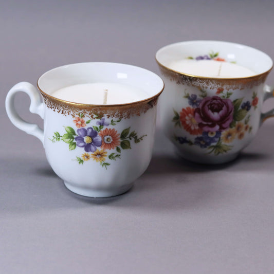 Porzellan-Kaffee-Tassen-Kerze