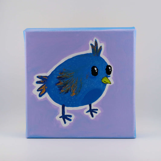 3D Leinwand - Blue bird