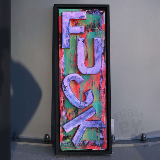22×62×5 3D Art - F*ck gerahmt