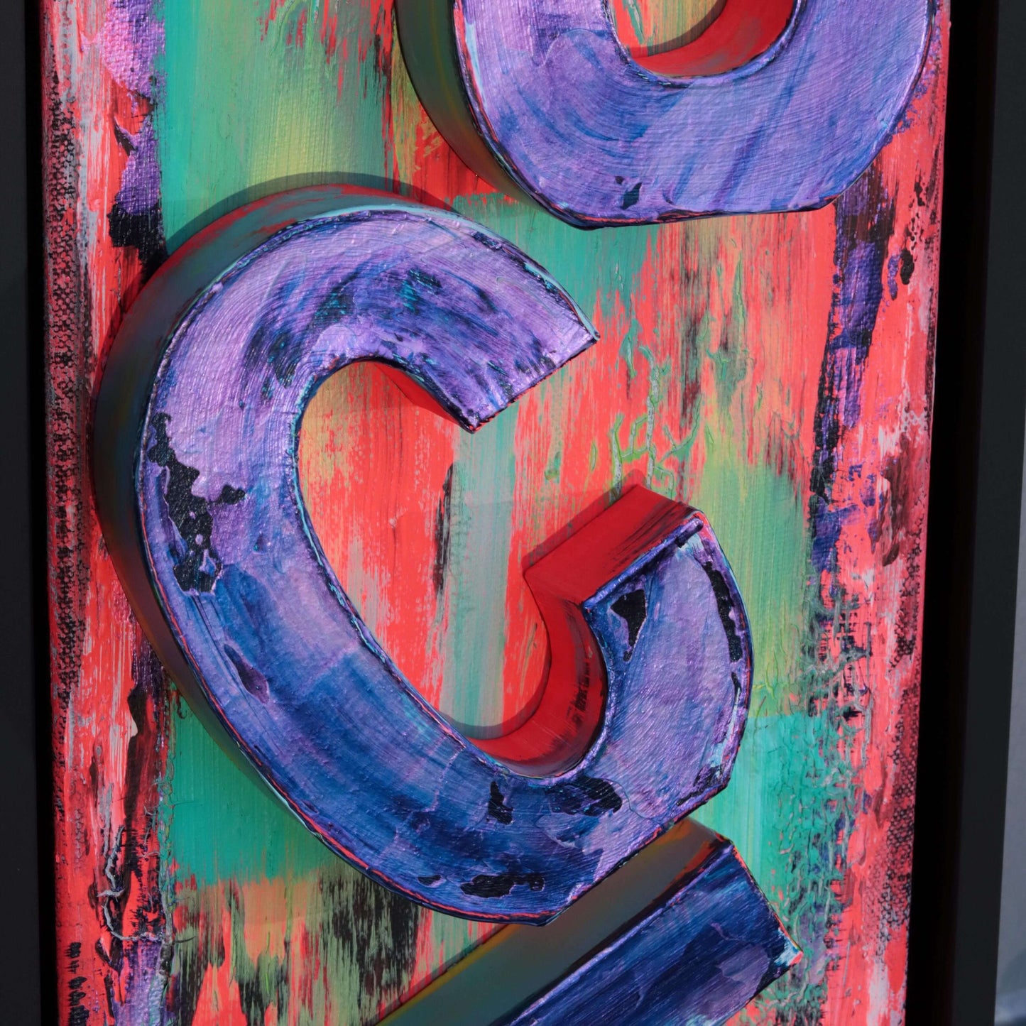 22×62×5 3D Art - F*ck gerahmt