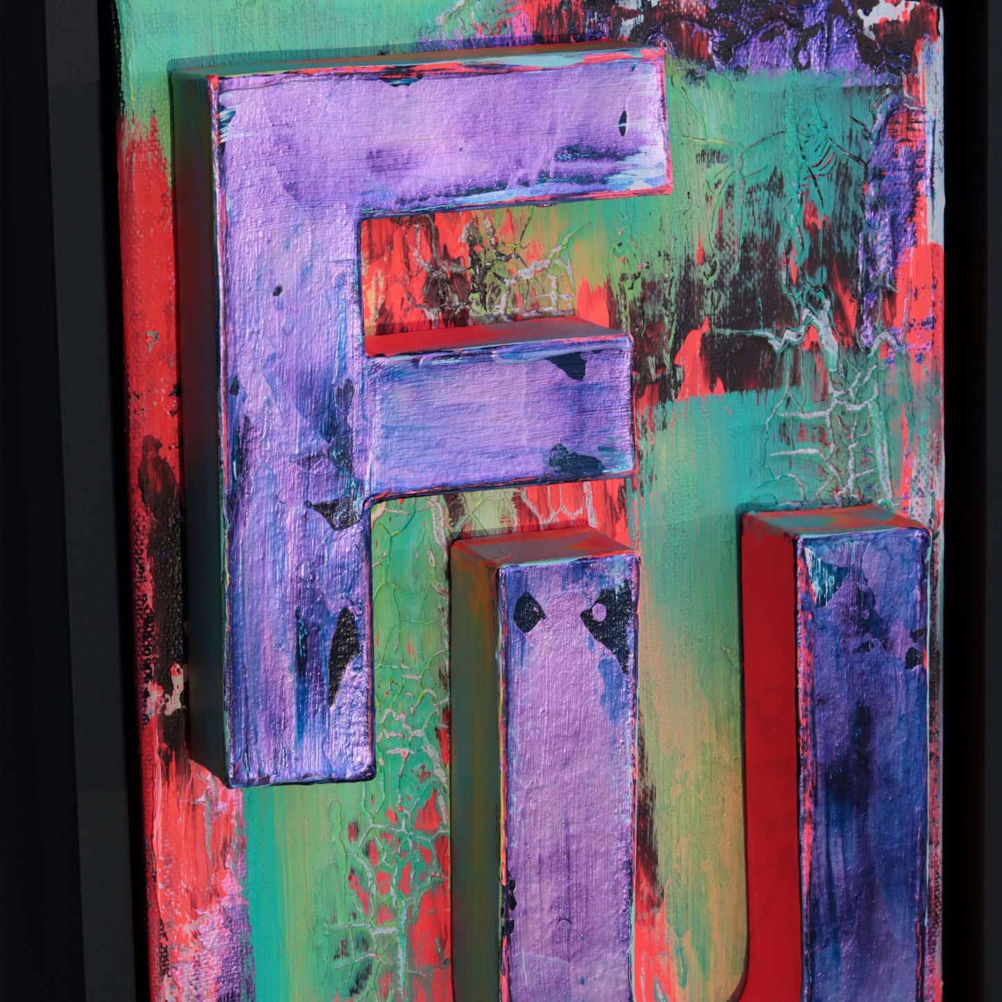 22×62×5 3D Art - F*ck gerahmt