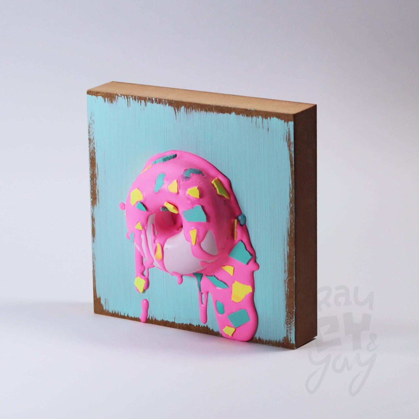 15×15×6 DonART pink mint Massivholz