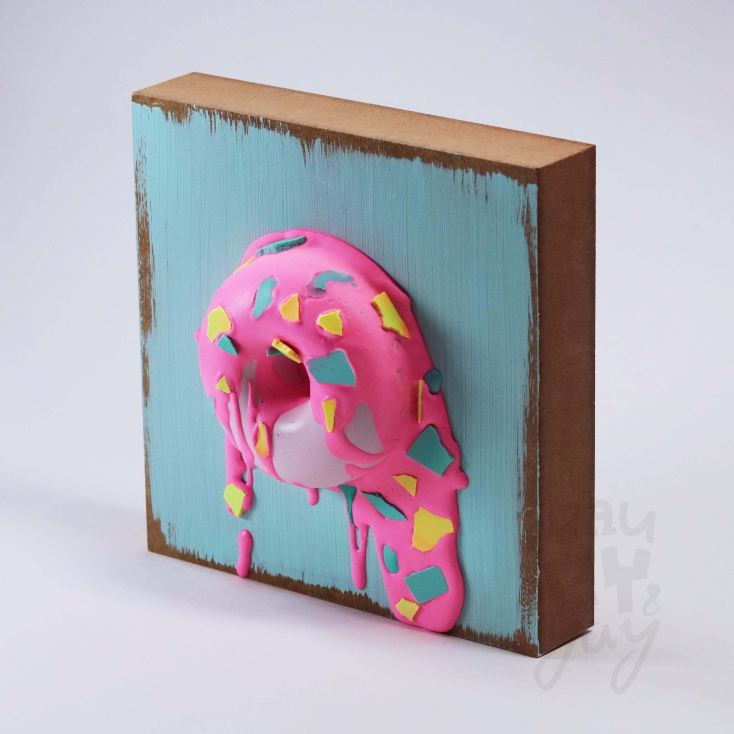 15×15×6 DonART pink mint Massivholz