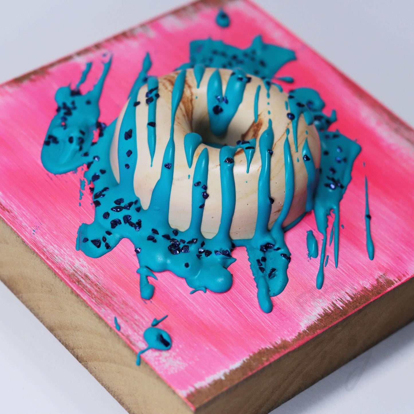 15×15×6 DonART pink schlumpf Massivholz