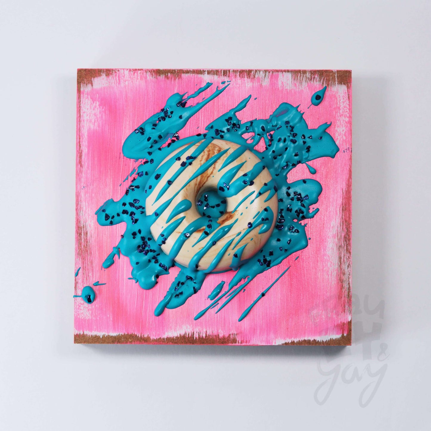 15×15×6 DonART pink schlumpf Massivholz