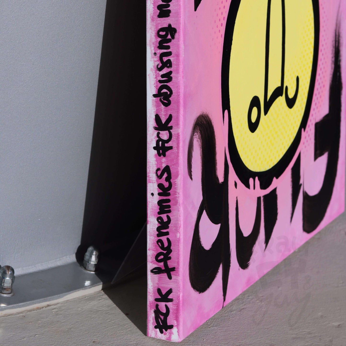 60x60x5 Leinwand - F*ck you Smiley