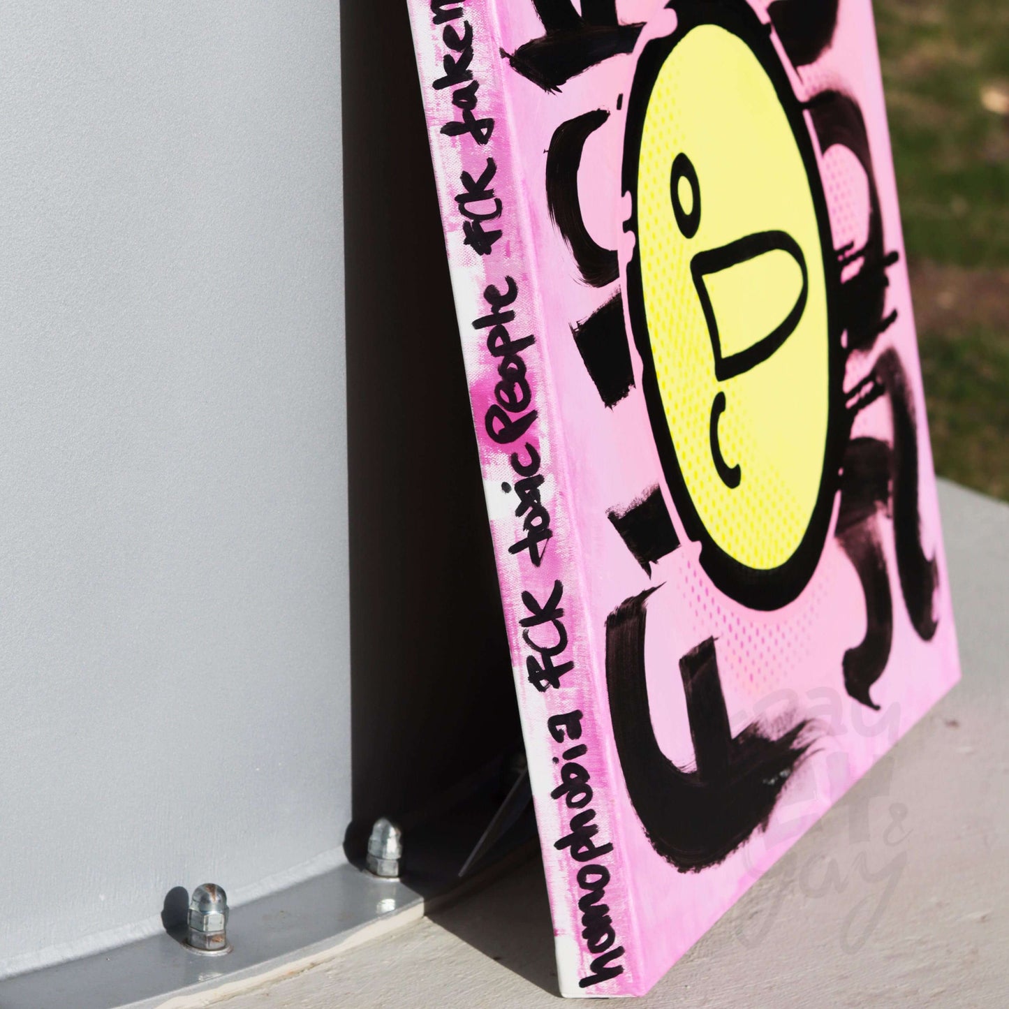 60x60x5 Leinwand - F*ck you Smiley