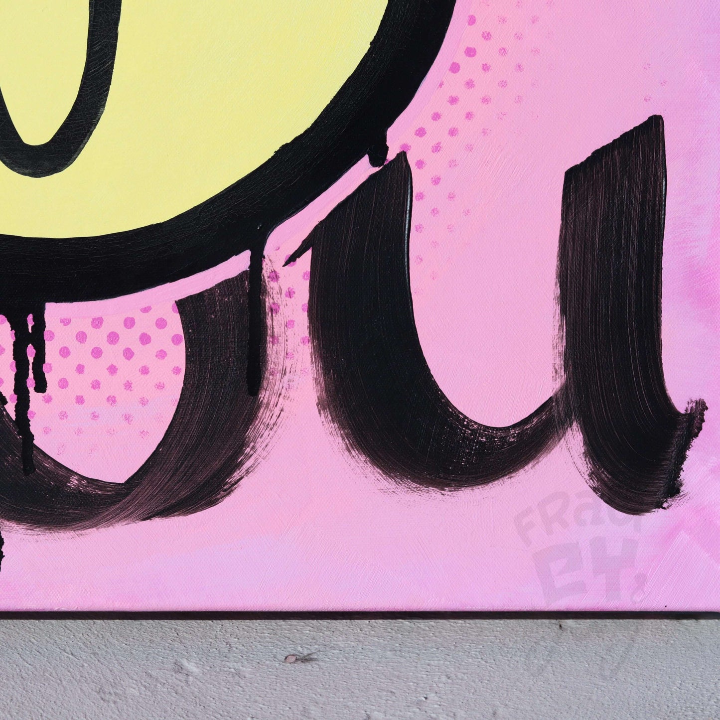 60x60x5 Leinwand - F*ck you Smiley