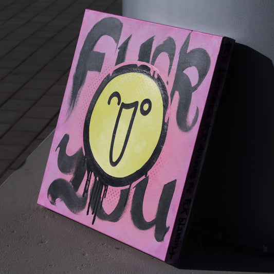 60x60x5 Leinwand - F*ck you Smiley