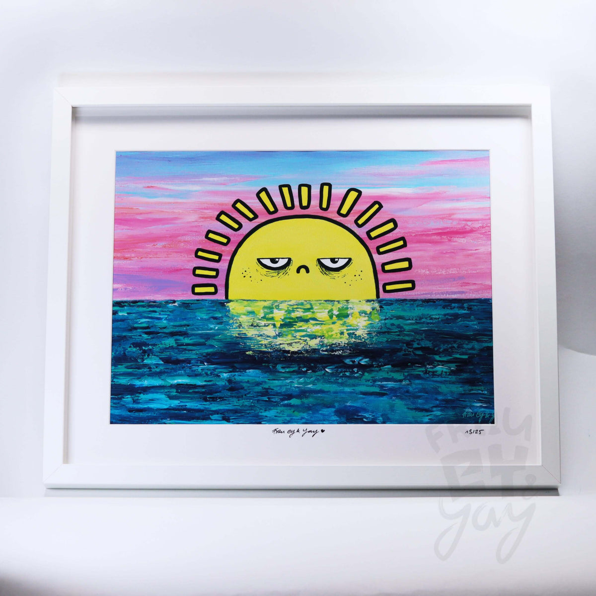 Kunstdruck DinA3 Sonne müde