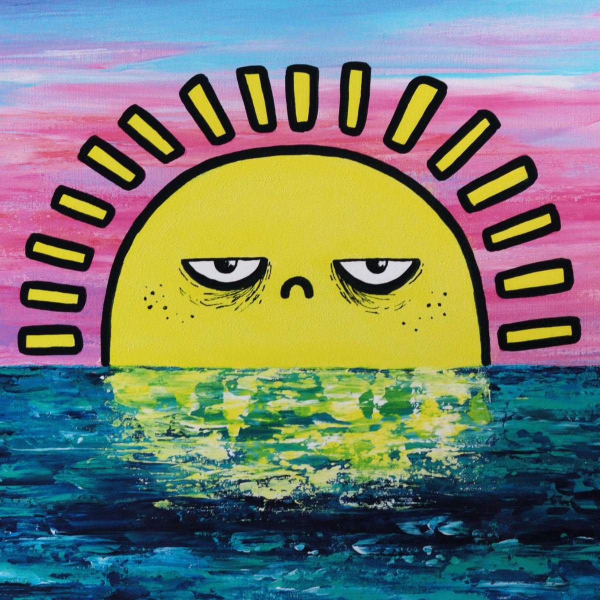 Kunstdruck DinA3 Sonne müde