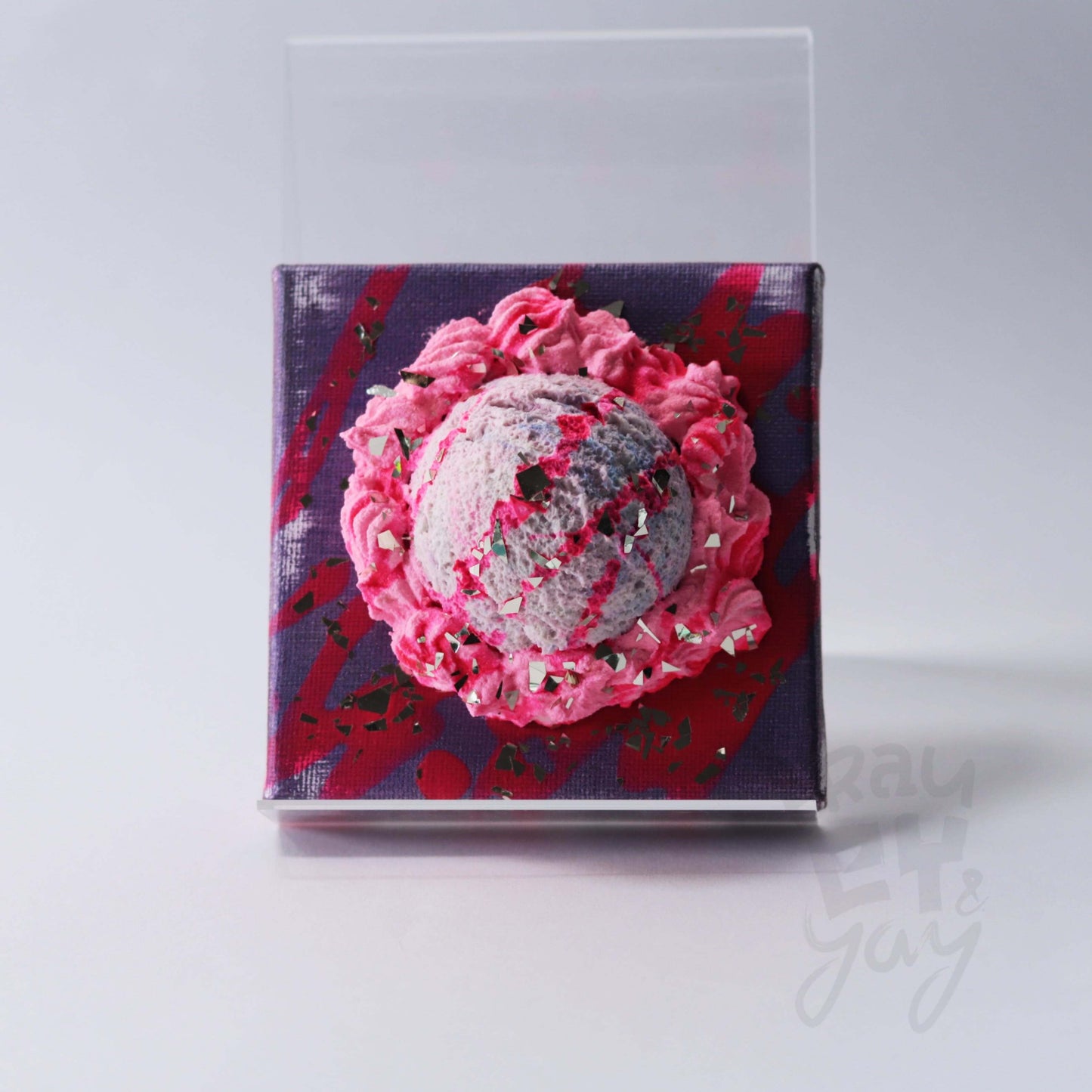 1 Kugel Eis Lavendel Himbeere 10×10×5