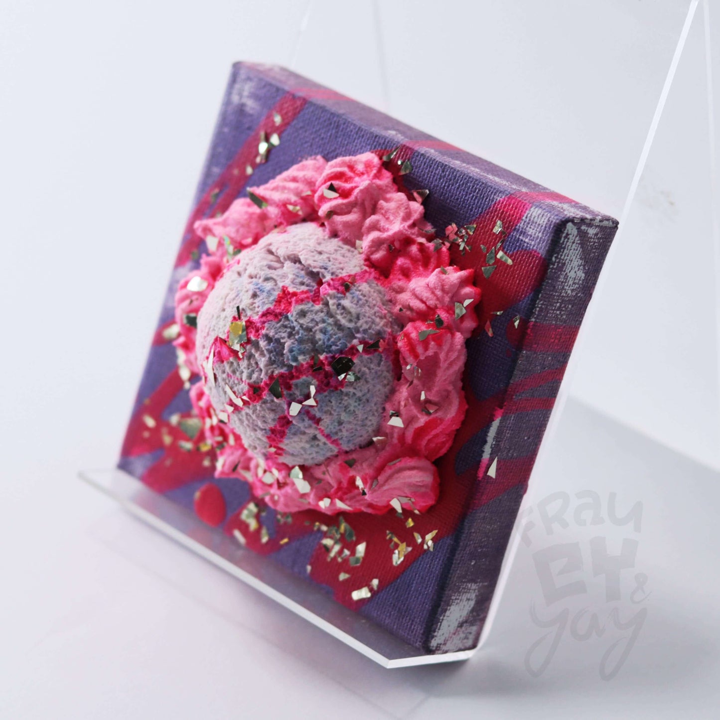 1 Kugel Eis Lavendel Himbeere 10×10×5