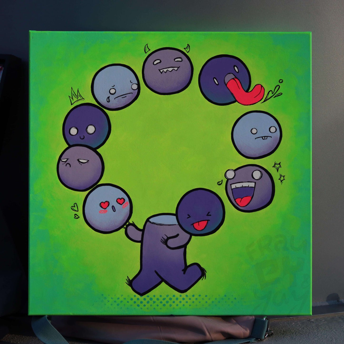 60x60x5 Leinwand - Dancing with Myself