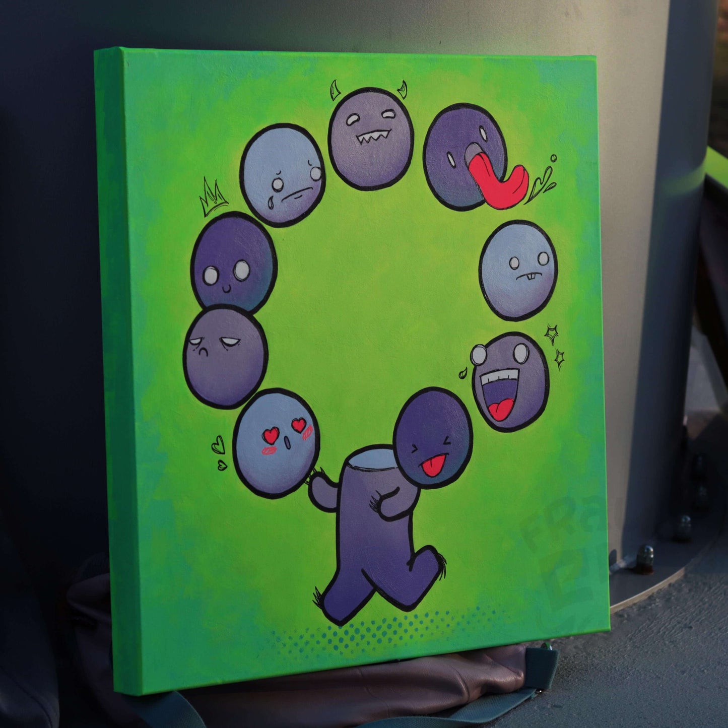 60x60x5 Leinwand - Dancing with Myself