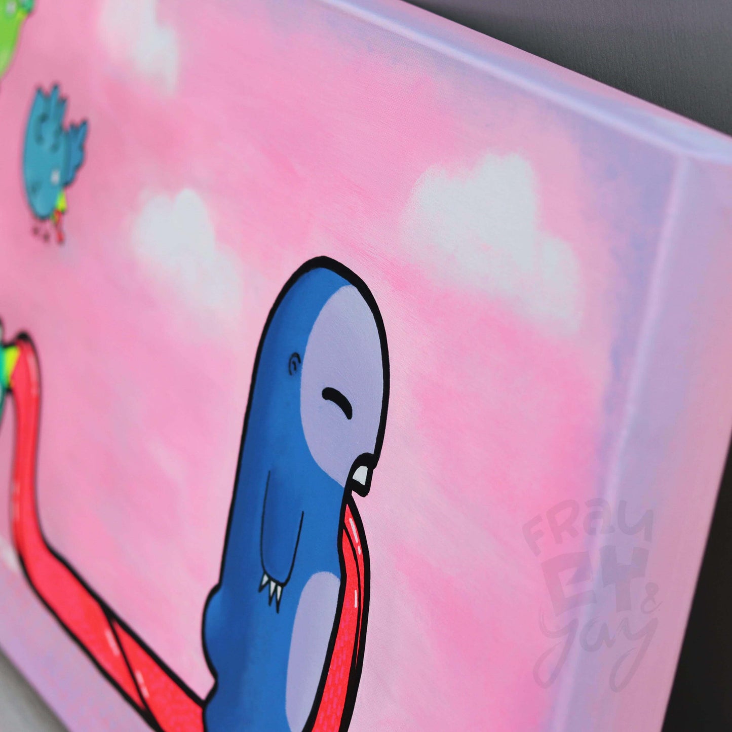 40x80x5 Leinwand - Der Freche Vogel ...