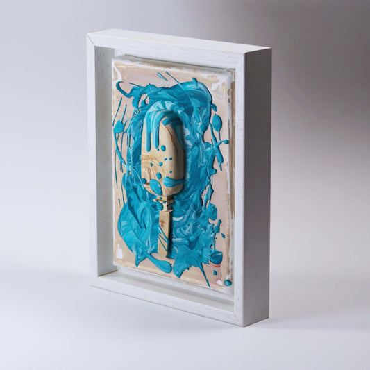 "Ocean Ice" im Schattenfugenrahmen