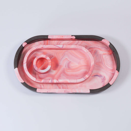 Tablett Oval für Stabkerze