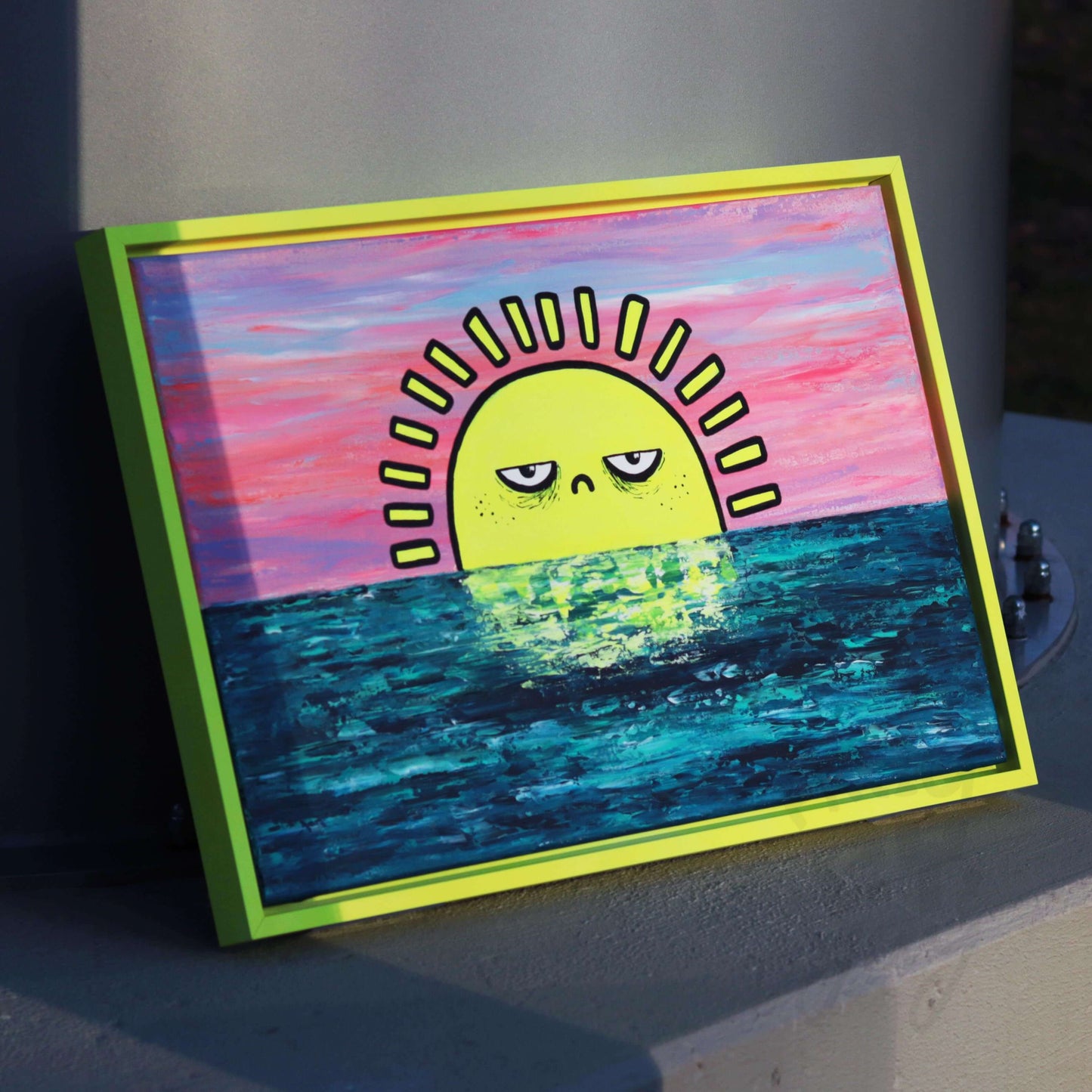 62×42 cm gerahmt - Sonne müde