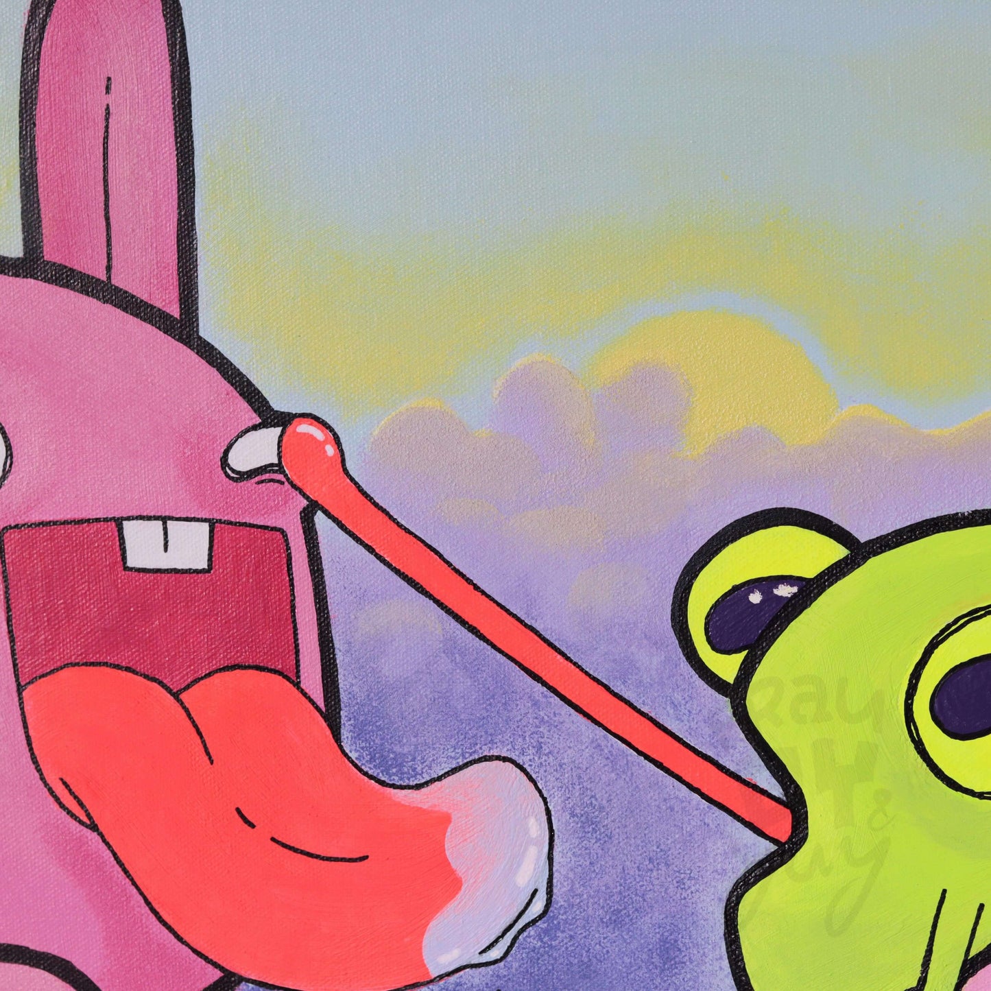 40x80x5 Leinwand -Eat the frog