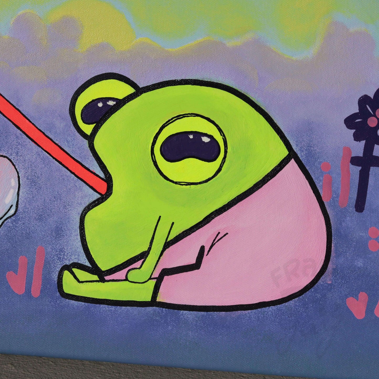 40x80x5 Leinwand -Eat the frog