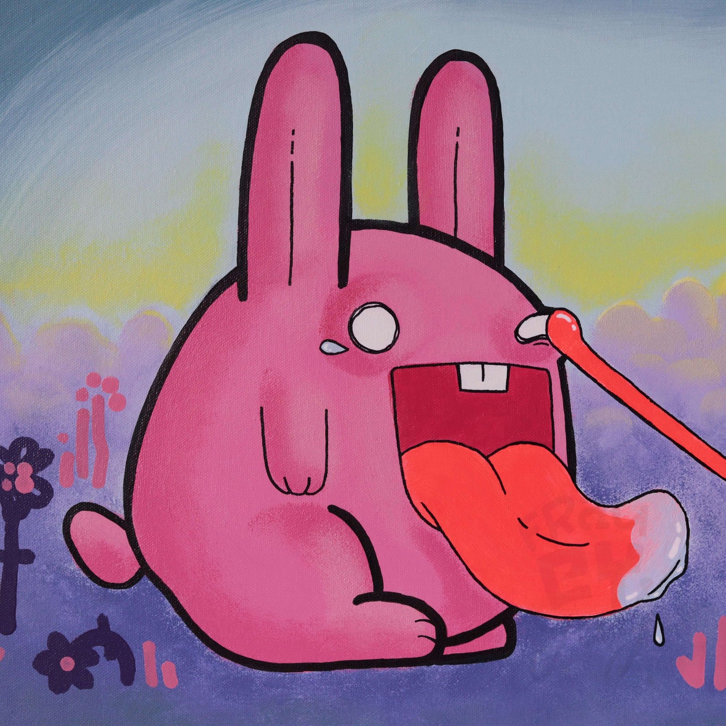 40x80x5 Leinwand -Eat the frog